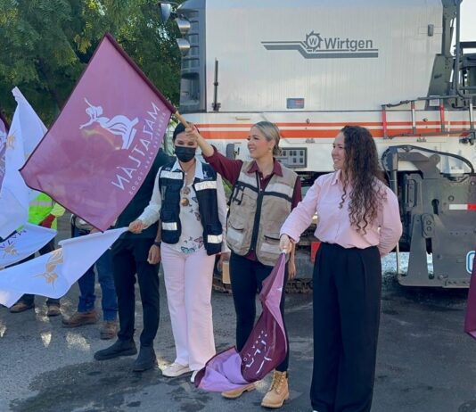 Estrella Palacios da banderazo a paquete de 22 tramos de reencarpetado