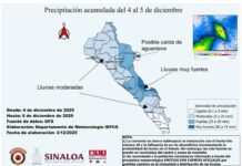 Preven incremento de lluvias en Sinaloa a partir de esta noche