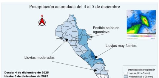 Preven incremento de lluvias en Sinaloa a partir de esta noche