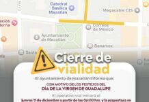 Implementa Tránsito cierre vial en primer cuadro de la ciudad por festejos de Día de la Virgen