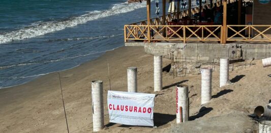 Al Parecer un Palapero con Influencias Construye un Restaurante en Playa Norte