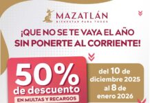 Invita Gobierno de Mazatlán a aprovechar descuentos del 50% en multas y recargos del Predial