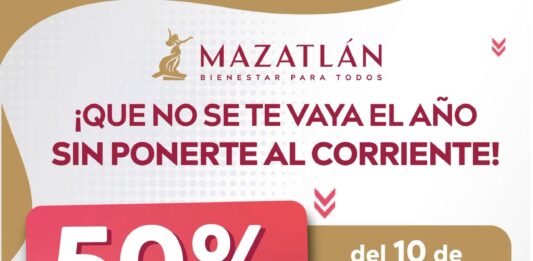 Invita Gobierno de Mazatlán a aprovechar descuentos del 50% en multas y recargos del Predial