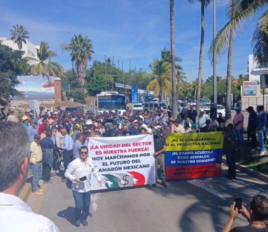 Manifestantes Exigen a la Conapesca Detener el Contrabando de Camarón de Ecuador y Otros Países