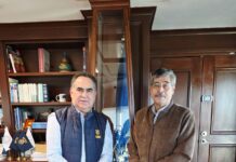 Para fortalecer y estrechar lazos entre instituciones, se reúnen el Rector Jesús Madueña y el titular de la CEDH, Óscar Loza Ochoa