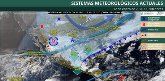Frente frío 27 y segunda tormenta invernal ocasionarán ambiente frío a gélido, nevadas y lluvia engelante en el norte de México