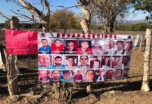 Instalan lonas de protesta en El Verde, Concordia, en zona donde se han localizado fosas clandestinas
