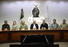 Gobernador Rocha y secretario Omar García Harfuch encabezan mesa de seguridad en Sinaloa