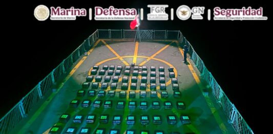 EN UNA OPERACIÓN MARÍTIMA SE ASEGURAN APROXIMADAMENTE DOS TONELADAS DE PRESUNTA COCAÍNA