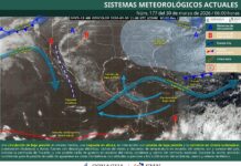 Se pronostican lluvias fuertes en 19 estados del país