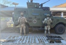 Aseguran armas y más de 50 explosivos en comunidades de Badiraguato