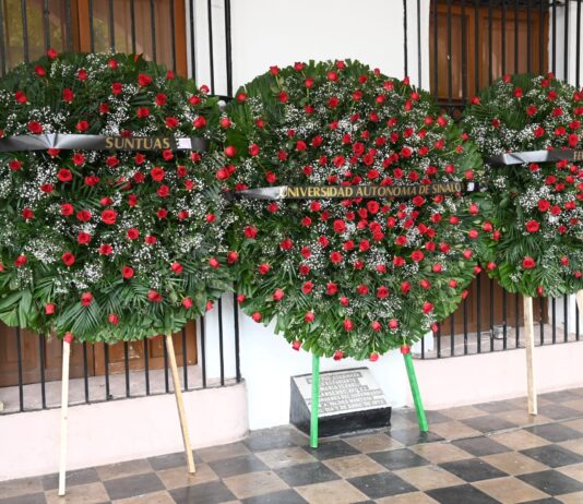 Reivindica la UAS la memoria de sus mártires, María Isabel Landeros y Juan de Dios Quiñónez, como pilar de la autonomía y la educación pública