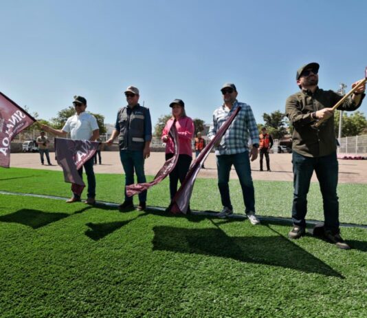 Gobernadora Yeraldine Bonilla supervisa obras de rehabilitación de unidades deportivas populares