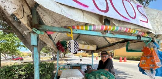 Con 30 años vendiendo cocos, Martín enfrenta bajas ventas por el tráfico