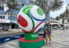 Todo listo para la fiesta futbolera en Olas Altas