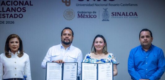 Gobernadora Yeraldine firmó convenio con la Universidad Nacional Rosario Castellanos