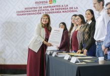 Tere Guerra formaliza su registro para buscar la coordinación de la Defensa de la Cuarta Transformación en Sinaloa
