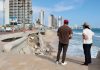 Supervisan inicio de los trabajos de rehabilitación en la zona colapsada del malecón