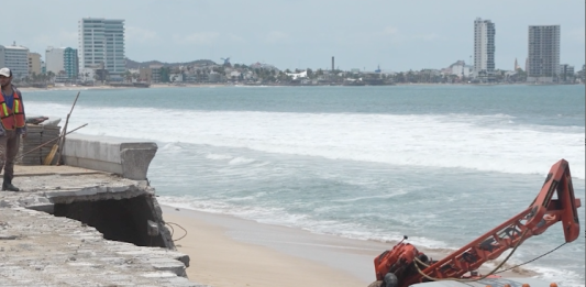 Autoridades de Mazatlán ¡Con Todo! Para Arreglar el Tramo Colapsado del Hermoso y Más Grande Malecón de México